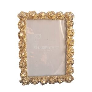 The Shabby Chic Gold Rosette Rose 5 x 7 Photo Picture Frame